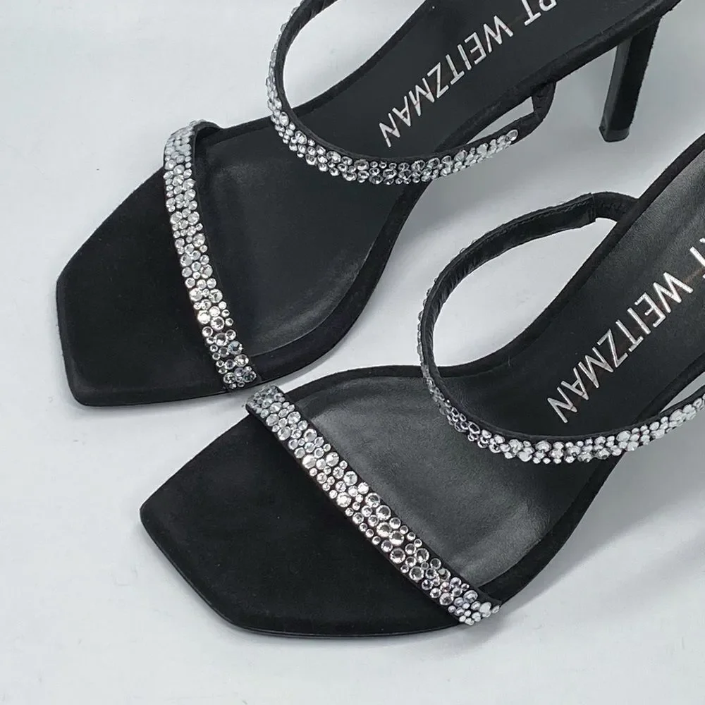 Stuart Weitzman Suede Embellished Sandals size 6.5